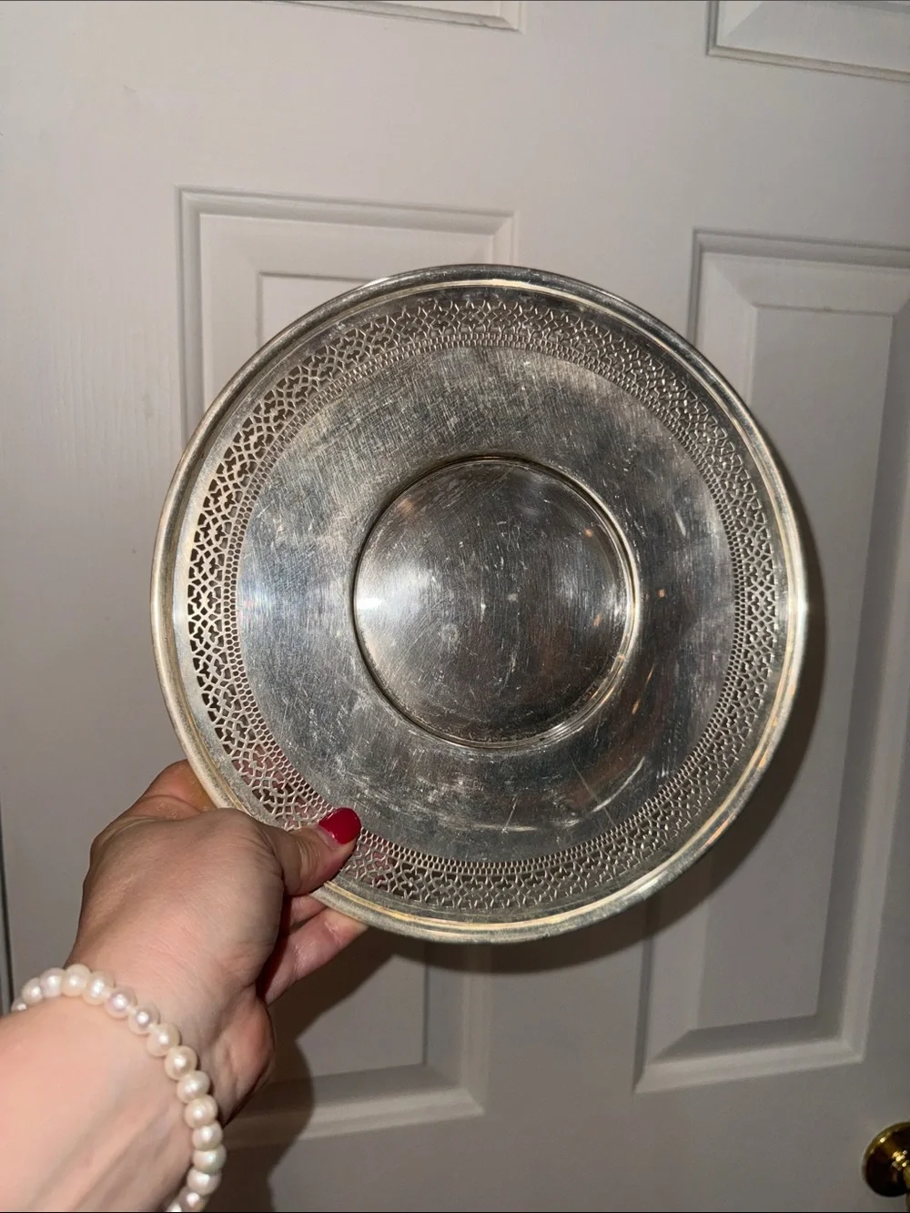 Vintage Benedict Decorative Silverplate Platter 10 inches Made in USA # 647